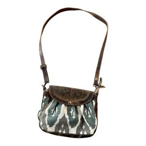 Myra Bag Seeker Leather Crossbody shoulder Handbag Canvas